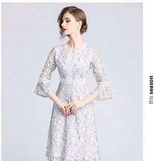 ĐẦM REN XÒE DỰ TIỆC CỔ KHOÉT
