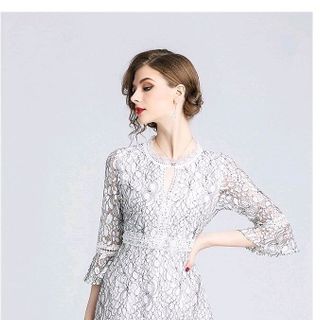 ĐẦM REN XÒE DỰ TIỆC CỔ KHOÉT