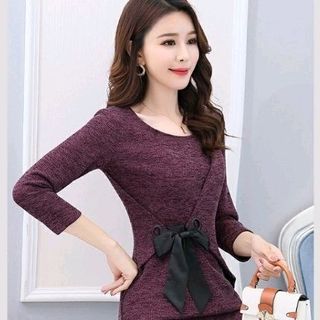 ĐẦM LEN CỘT EO NƠ CÁCH ĐIỆU