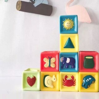 Set 10 khối vuông phát triển giác quan cho bé sơ sinh từ 0m