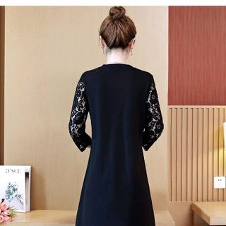 ĐẦM SUÔNG PHỐI REN THÊU HOA DUYÊN DÁNG