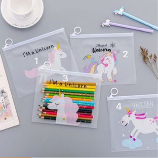 túi bút nhựa trong unicorn giá sỉ