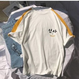 ÁO THUN IN CHỮ HÀN BÊN TRÁI N315