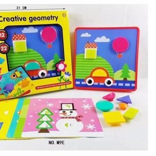 Bộ Nút Cài Nhận biết Hình Khối cơ bản Creative Geometry giá sỉ