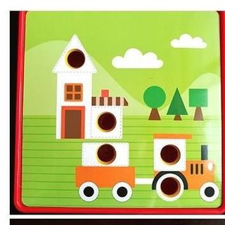 Bộ Nút Cài Nhận biết Hình Khối cơ bản Creative Geometry