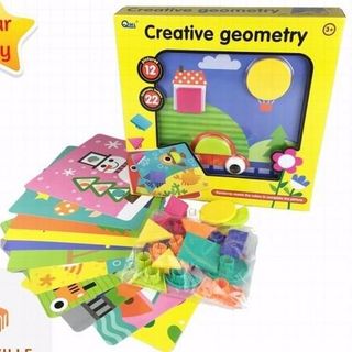 Bộ Nút Cài Nhận biết Hình Khối cơ bản Creative Geometry