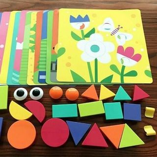 Bộ Nút Cài Nhận biết Hình Khối cơ bản Creative Geometry