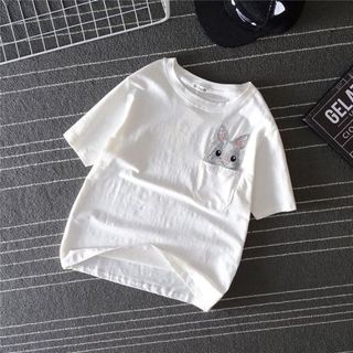 ÁO THUN CỔ TRÒN CON THỎ CO239