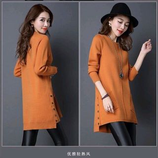 ÁO LEN FORM DÀI PHỐI TÚI