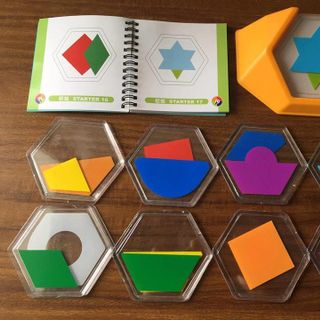 Ghép hình tư duy 18 thẻ 4 cấp độ - Thẻ Lục Giác