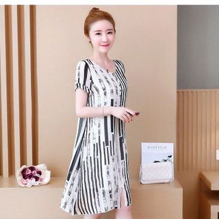 ĐẦM SUÔNG VOAN 2 LỚP XẺ TÀ PHỐI NÚT