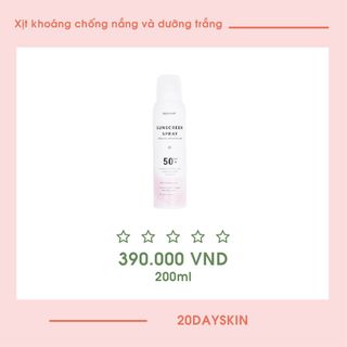 xịt khoáng chống nắng 2in1