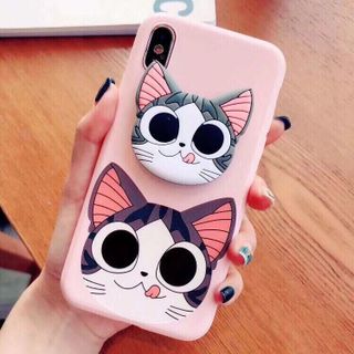 ốp kèm popsocket dạ quang phát sáng ban đêm