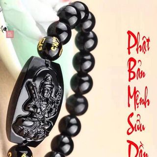 VÒNG TAY PHẬT HỘ MỆNH ĐỦ TUỔI ĐÁ THẠCH ANH ĐEN