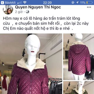 áo trần trám lót lông mẫu trung niên