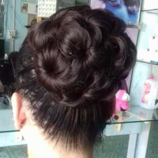 Tóc Giả Búi Hoa Kèm Kẹp