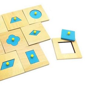 Bộ Núm hình khối - Giáo cụ Montessori