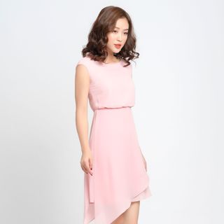 Đầm hồng công sở xinh - hàng hãng sỉ tốt