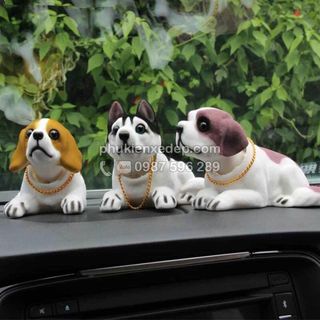 Chó lắc lư trên xe hơi