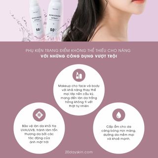 xịt khoáng chống nắng 2in1