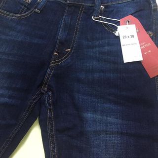 Quần jeans Lvis 511 nam xanh dương đậm wax nhẹ - Mã QJ0004 - xịn