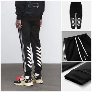Quần JOGGER NỈ PHỐI SỌC