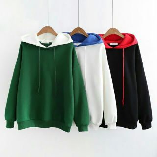 ÁO HOODIE TRƠN PHỐI MÀU NÓN giá sỉ