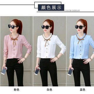 ÁO KIỂU CỔ BÈO PHỐI RUYBANG