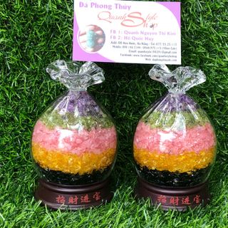 TÚI TIỀN ĐÂ VỤN THẠCH ANH SIZE CAO hơn 11 cm