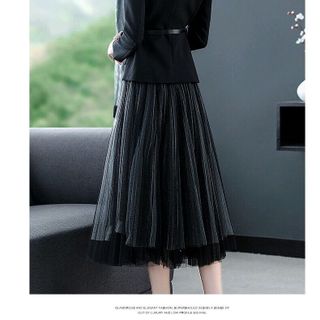 SET ÁO VEST CHÂN VÁY REN LƯỚI