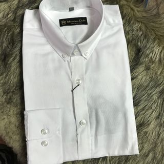 Sơ mi trắng vân chìm gập hộp lịch sự