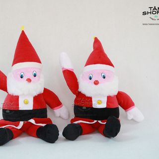 Ông già Noel nhồi bông ngồi vẫy tay chào số 09 giá sỉ