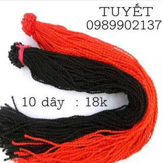 10 DÂY CHỈ ĐỎ HOẶC ĐEN LÀM VÒNG TAY