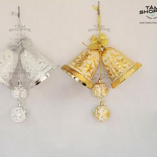 Chuông Noel in nhủ size lớn số 14 trang trí nhà cửa ấn tượng mùa Giáng sinh giá sỉ