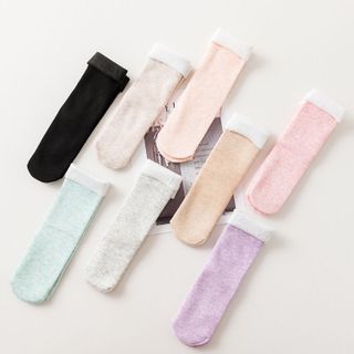 Tất kẻ sọc dầy nhung