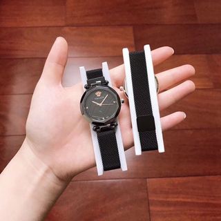 Đồng hồ dây nam châm mặt đá
