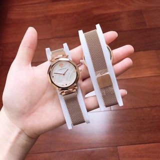 Đồng hồ dây nam châm mặt đá