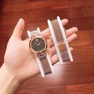 Đồng hồ dây nam châm mặt đá
