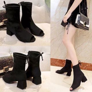 giày bốt cổ lửng thu đông cá tính