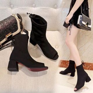 giày bốt cổ lửng thu đông cá tính