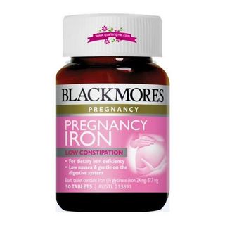 Blackmores Pregnancy Iron 30 Tablets - Viên uống bổ sung sắt cho bà bầu 30 viên