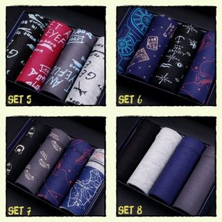 set 4 quần boxer hoa văn