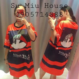 đầm suông họa tiết chất thun lạnh 4 chiều dày dặn