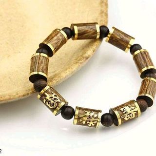 vòng trầm sánh chìm bọc vàng 18k