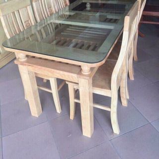 Bàn ghế ăn gỗ sồi Nga