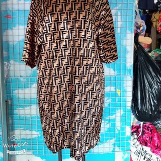 đầm suông chất nhung dấu quần