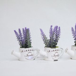 Bình tưới mini gốm hoa Lavender No32 giá sỉ