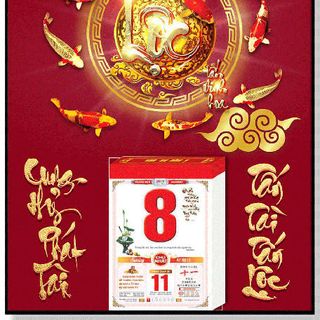 In Lịch Gỗ Laminate treo tường