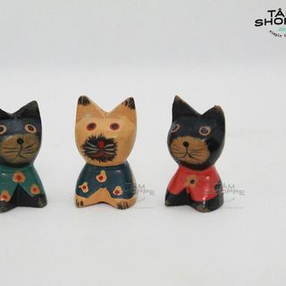 Mèo gỗ Zakka Nhật Bản số 11