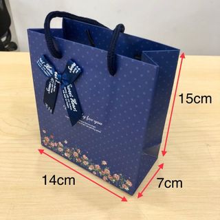 túi giấy đựng quà có nơ xinh xắn 14x7x15